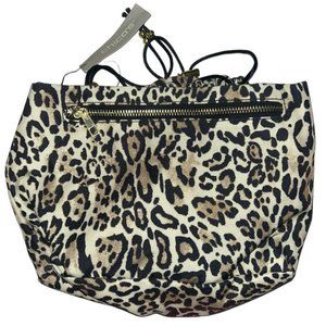 Chico's Drawstring Cheetahprint Cosmetic Bag